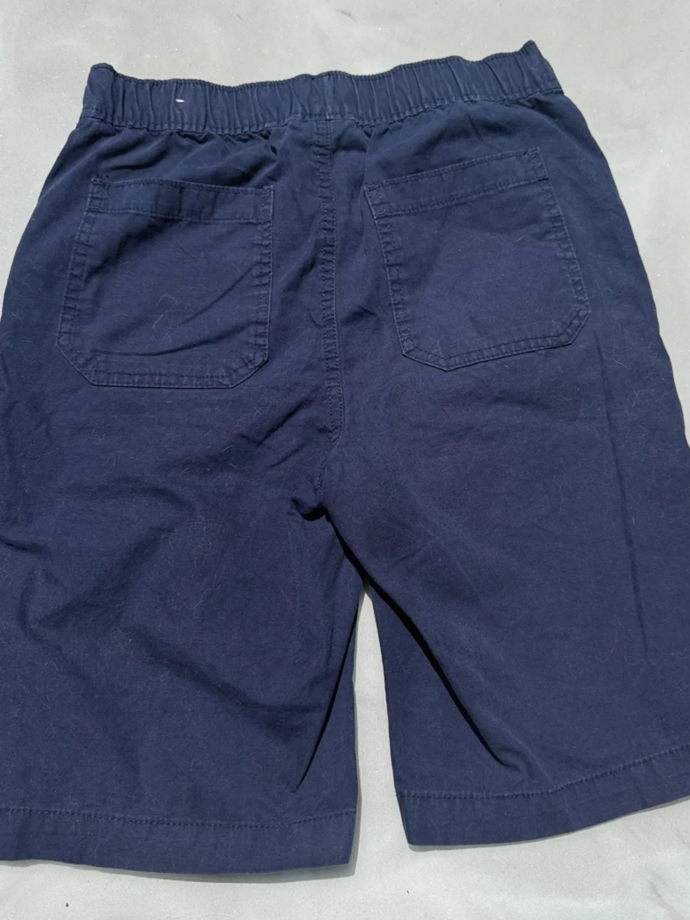 Place youth Dark Navy Elastic-Waist chino Shorts